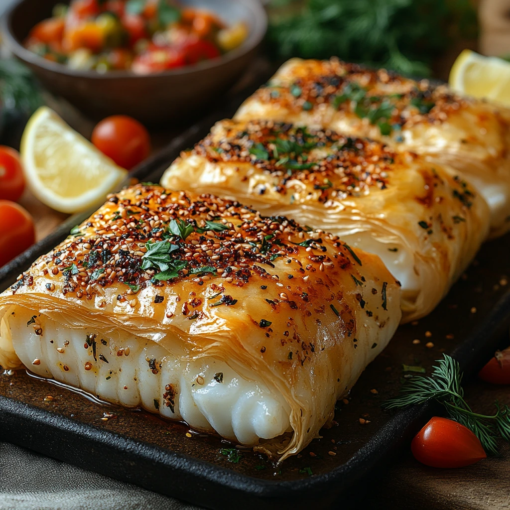 Fish Wrapped in Filo Recipe